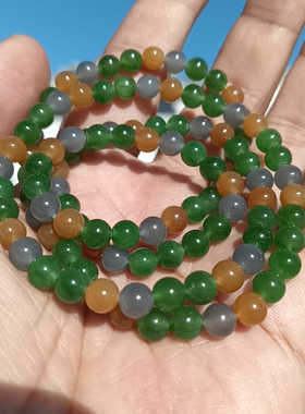 和田玉碧玉糖玉紫罗兰多宝手链串