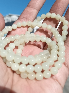 新疆和田玉黄玉圆珠手链手串项链