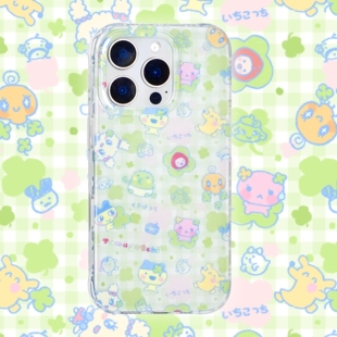 拓麻歌子四叶草小清新双层可爱碎花日系复古艺术家合作简约日韩IMDiPhone16ProM苹果15华为mate70 支持17