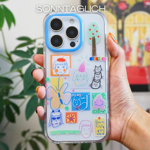 【支持17】永远星期天今日份心情正版授权双层IMD手机壳iPhone141516promax华为mate6070pro硬壳全包新品