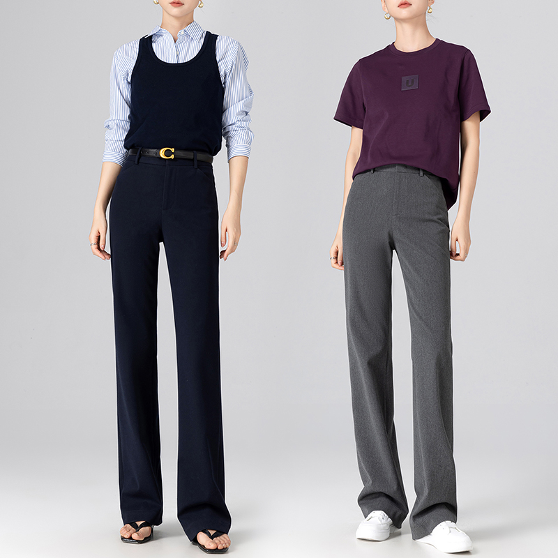 显细显直显腿长气质西裤微喇裤