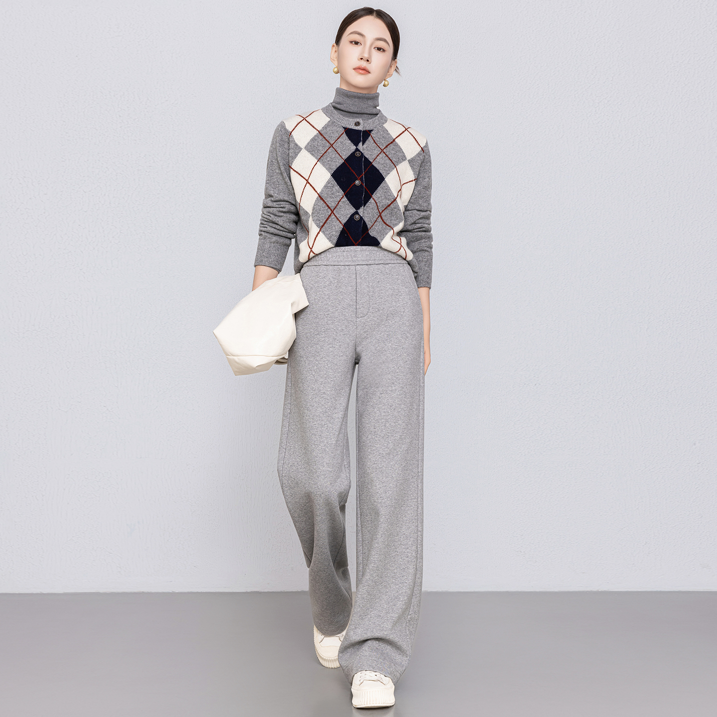 加绒加厚一体绒蚕丝羽绒通勤卫裤