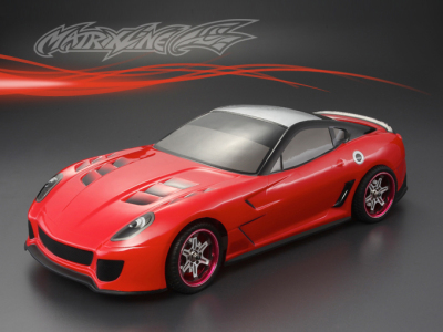 现货1/10竞速漂移车壳 PC透明车壳 法拉利 599XX 195mm宽度