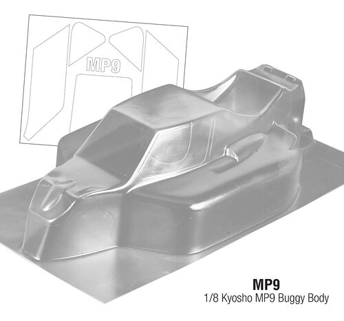 MP9/MP9E 1/8 Kyosho MP9油越/MP9E电越车壳 透明PC,1.0mm 运费6