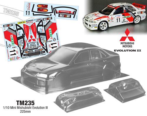1/10 Mishubishi Evolution III  TM235 225mm M车壳 运费6元