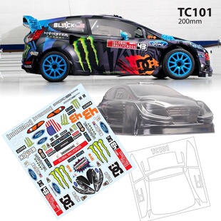 1/10Ford Fiesta拉力车壳透明PC宽200mm轴距258mmTC101 运费6元