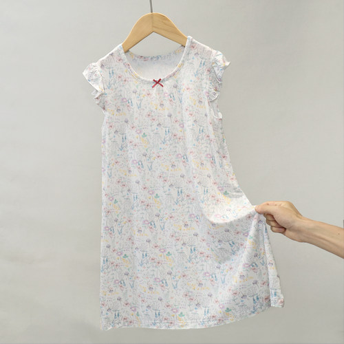 女童莫代尔睡裙夏季家居服薄款
