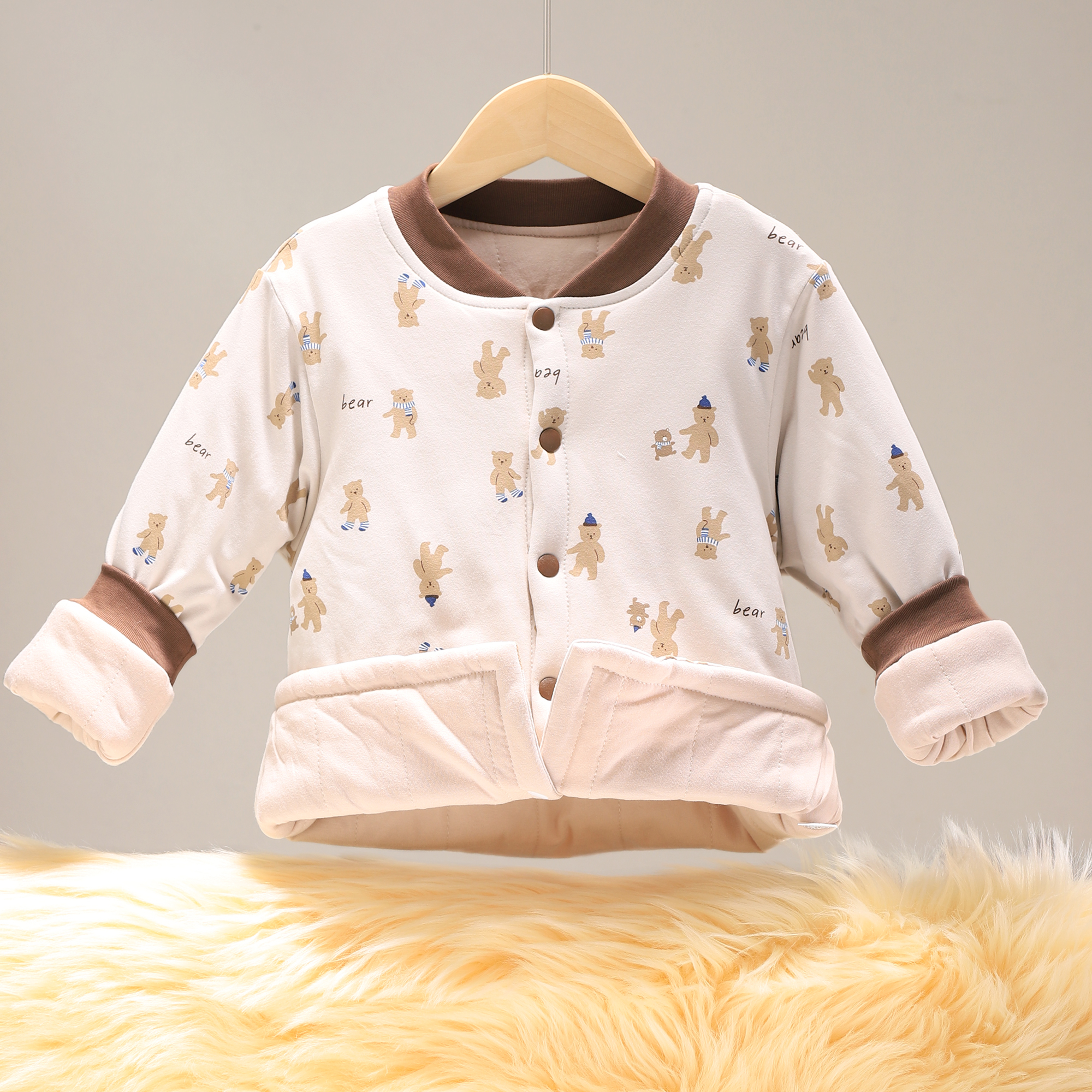 儿童棉服2025新款女童校服神器内搭宝宝棉衣冬季夹棉外套女孩棉袄