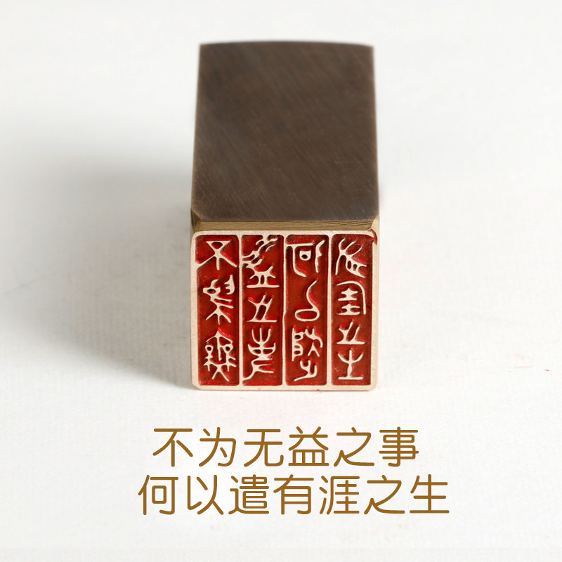 铜印不为无益之事 何以遣有涯之生印章闲章仿古成品押角书画名章
