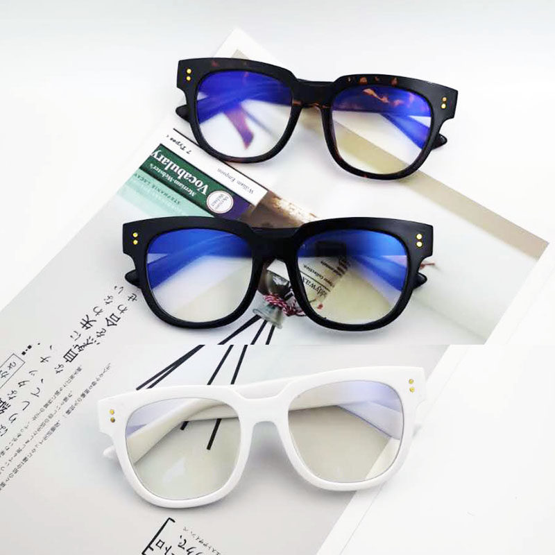 新款2023网红款透明平光镜眼镜男潮复古大框平光护眼眼睛框