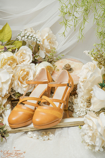 【仙太郎】Macaron 原创 马卡龙 不对称拼接 女鞋 高跟鞋