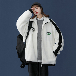 中性风 秋季立领保暖棉服厚实羊羔毛外套男女潮MY1003 P85控108图片