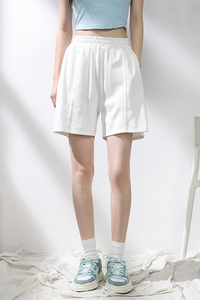 中性白墙  夏季新款宽松垂感运动休闲短裤男女短裤D14 P35控48图片