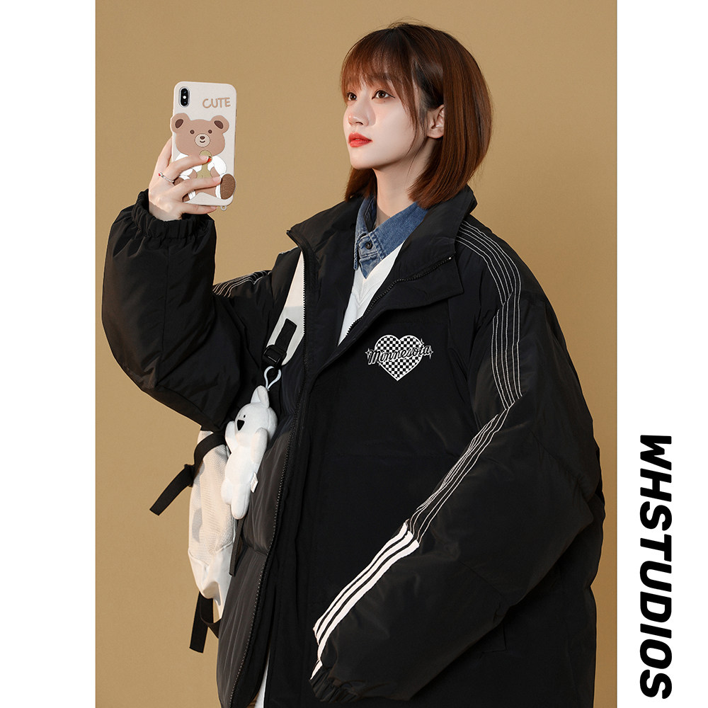 白鸭绒中性冬潮宽松立领男女羽绒服外套新YR6115P235控298，男装羽绒服，电商A268