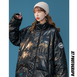 中性风 冬季字母印花宽松连帽羽绒服羽绒外套新 YR100 P255 控328,男装羽绒服,电商A268