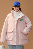 中性风加厚立领撞色工装棉服男新潮外套女MY62002P115控138，男装棉衣，电商A268
