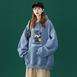 中性秋冬新款宽松小新印花连帽卫衣新男女新W6233P35控48，男装卫衣，电商A268