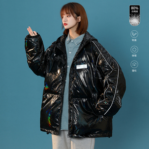 中性风 冬季反光条宽松连帽羽绒服羽绒外套新 YR101 P255 控299图片