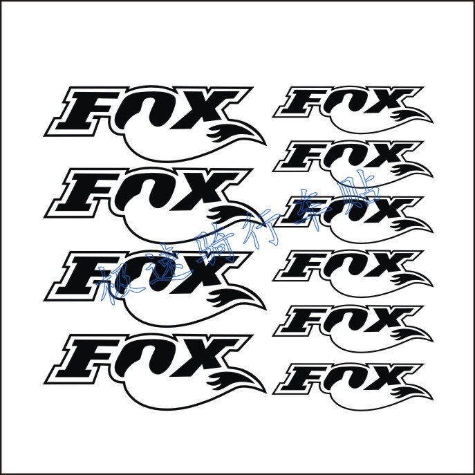 FOX 山地车公路车DIY车架贴纸反光自行车贴花雕刻镂空转印贴