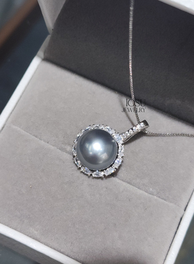 流素losu—925银海水珍珠大溪地太阳花经典简约万能扣吊坠项链
