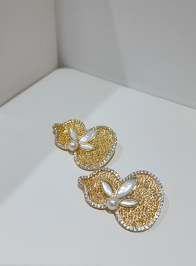 流素losu 葫芦福禄精致轻奢胸针可做吊坠天然珍珠饰品