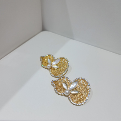 流素losu 葫芦福禄精致轻奢胸针可做吊坠天然珍珠饰品