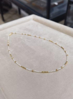 losu流素——925银极细天然珍珠小众设计款美感叠戴项链