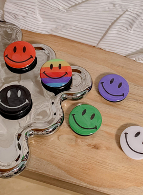 InTheCase 多色笑脸彩虹ins抖音伸缩气囊手机支架看剧神器包邮