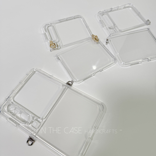 InTheCase极简透明带挂环可挂链手机壳pc硬壳硅胶软壳适用华为PuraX折宝盒保护套防摔防丢失男女情侣款 清水壳