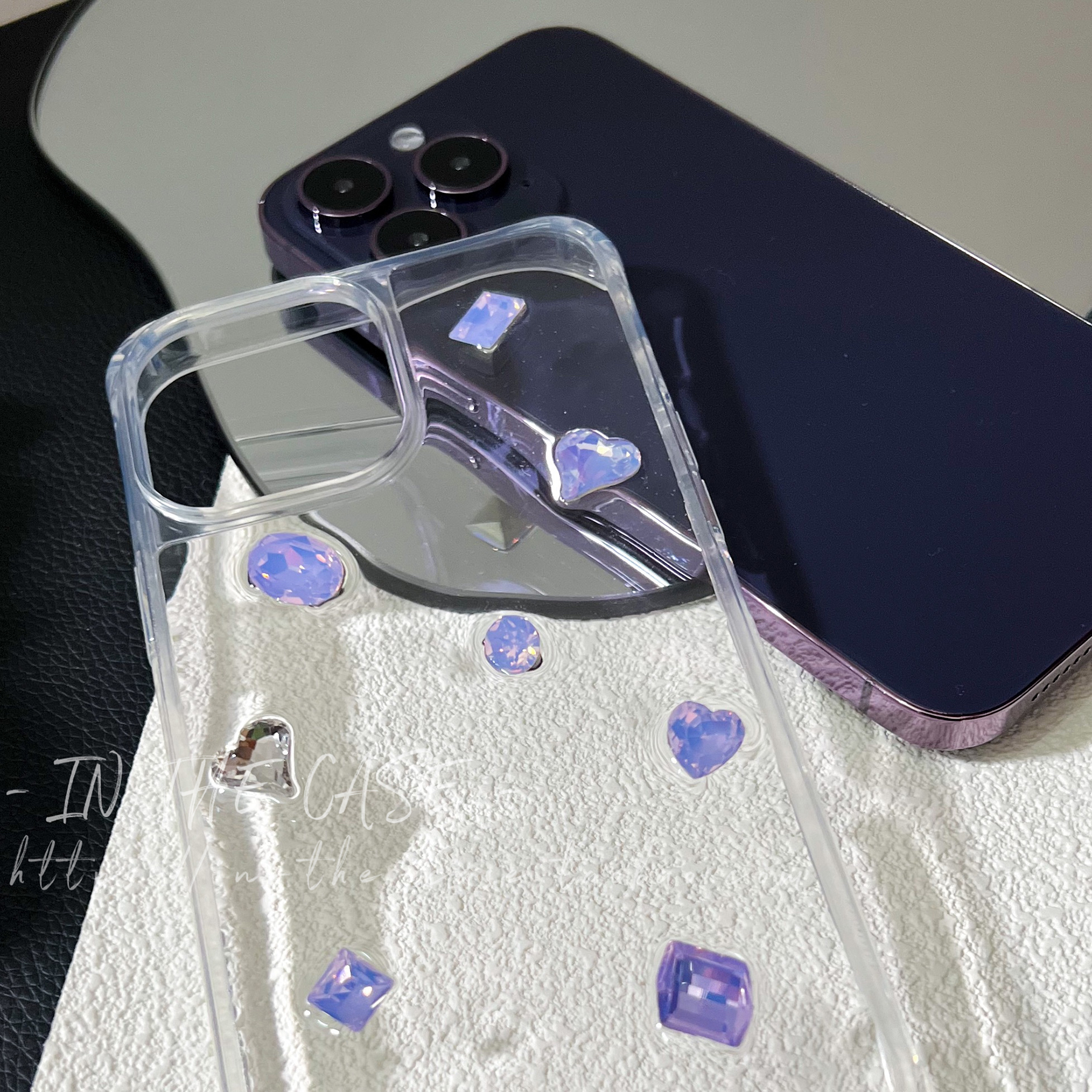 iphone15ProMax紫色宝石手机壳