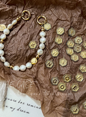 InTheCase时髦设计感轻奢ins巴洛克风扁珍珠手机绳通用防摔挂链