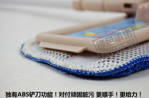 静电平板拖把 旋转拖把 3拖布头 抛光打蜡墩布吸水粘扣式