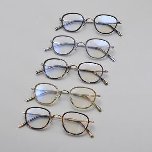日本金子同款KJ50FX 方圆款纯钛眼镜 高度数近视眼镜架