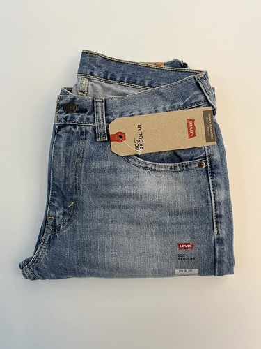 现货Levi’s/李维斯505蓝色水洗宽松直筒牛仔裤春夏款005051277