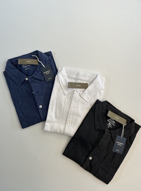 现货J.CREW男纯棉纯色水洗短袖polo衫 #J1851