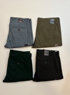 现货J.CREW中腰纯色修身休闲裤chino四季款H3167