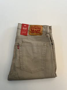秋冬款 李维斯男510卡其色牛仔布中腰牛仔裤 055100605 现货Levi
