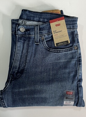 现货Levi's/李维斯男514蓝色水洗直筒牛仔裤#005141285