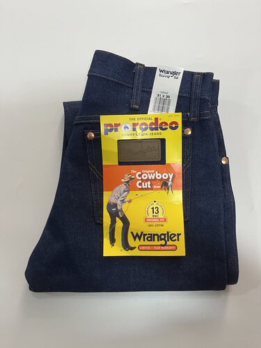 现货Wrangler/威格男原牛纯棉直筒中腰牛仔裤13OZ厚款13MWZ