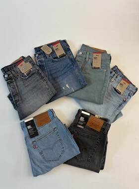 现货Levi's/李维斯男501系列中腰直筒牛仔短裤