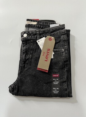 现货Levi's/李维斯女721深灰水洗高腰紧身牛仔裤#188820094