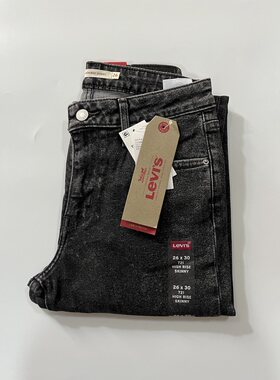 现货Levi's/李维斯女721深灰水洗高腰紧身牛仔裤#188820094