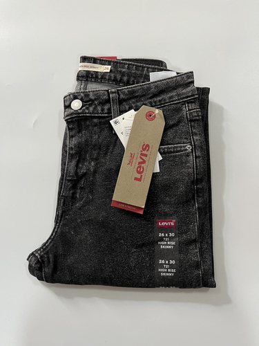 现货Levi's/李维斯女721深灰水洗高腰紧身牛仔裤#188820094