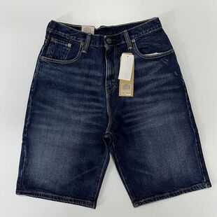 现货Levi's/李维斯569蓝色水洗宽松直筒牛仔短裤及膝裤355690302