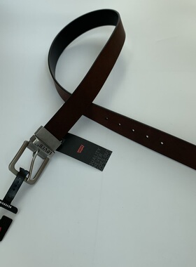 现货Levi's/李维斯男棕黑色双面牛皮皮带771342086