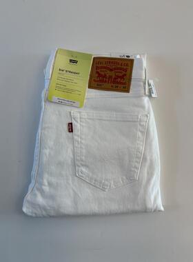 现货Levi's/李维斯男514白色水洗低腰直筒牛仔裤#005141416