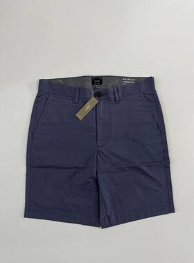 现货J.CREW男薄款中腰直筒休闲短裤#BE052