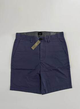 现货J.CREW男薄款中腰直筒休闲短裤#BE052