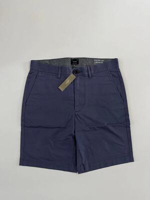 现货J.CREW男薄款中腰直筒休闲短裤#BE052