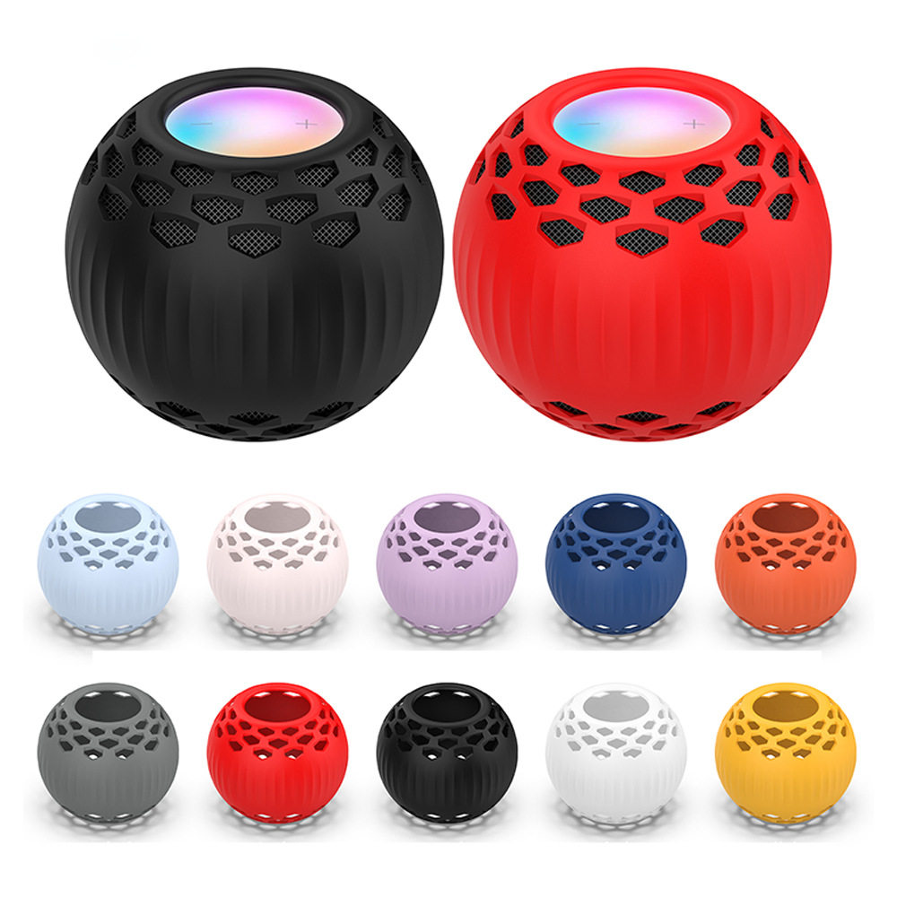 适用苹果home pod mini硅胶保护套智能蓝牙音箱保护套防尘壳防摔
